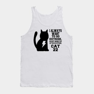 The Cat 22 - black Tank Top